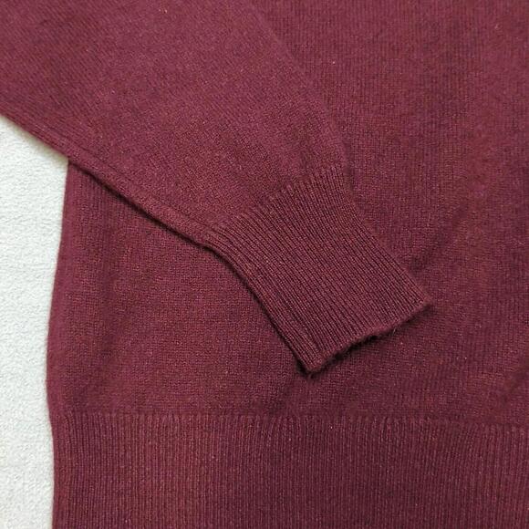 Allen Solly 100% Cashmere V-Neck Sweater Purple Size M Old Money Preppy Academic - Picture 3 of 9